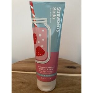 Bath & Body Works Strawberry Soda Body Cream 8 Fl Oz Full Size New